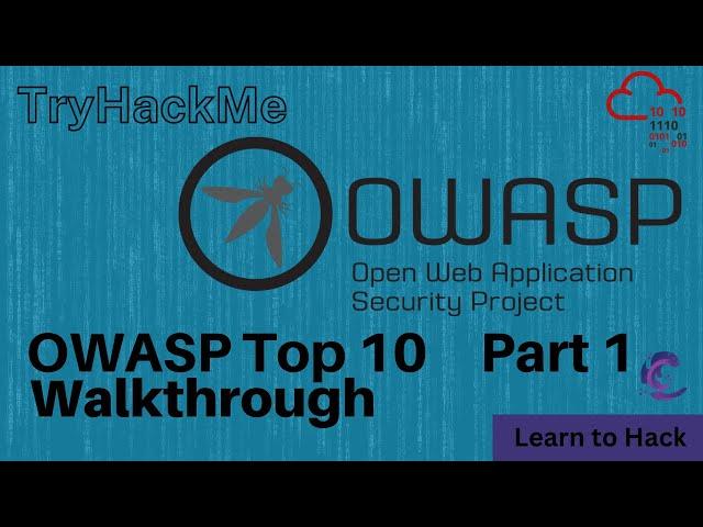 TryHackMe - OWASP Top 10 Walkthrough P.1 (CompTIA PenTest+)