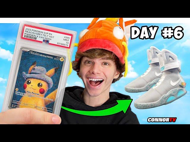 Trading a Penny to Nike Air Mags *GRAIL Pikachu Pokemon Card* Day 6