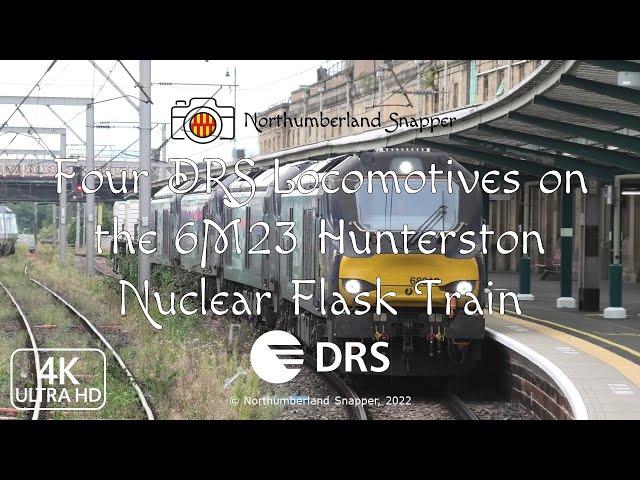 Four DRS Locomotives on the 6M23 Hunterston Nuclear Flask Train