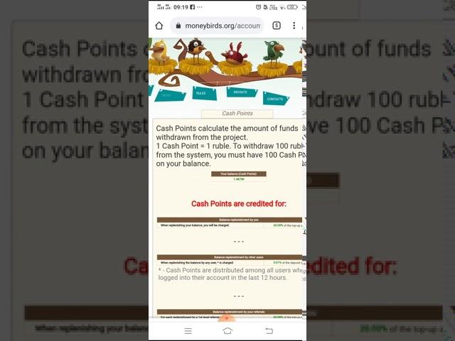 EARNING MONEY ONLINE | Money-birds.org| Expose unlimited cashpoint to withdraw!!!
