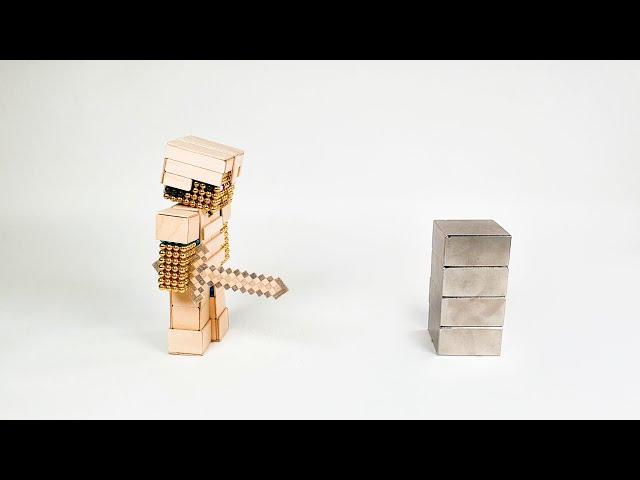 Minecraft Wooden Armor Steve VS Monster Magnets