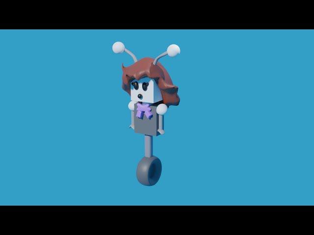 3d mODELLING Robot Girl PRIICHU in Blender For VRCHAT 2.82