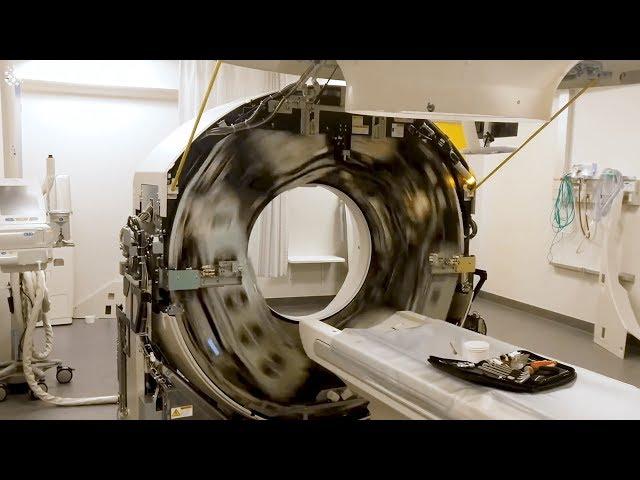 Radiographer Films Inside of a CT scanner spinning at full speed.