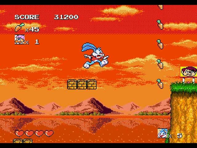 Tiny Toon Adventures: Buster's Hidden Treasure (Genesis) Full Longplay