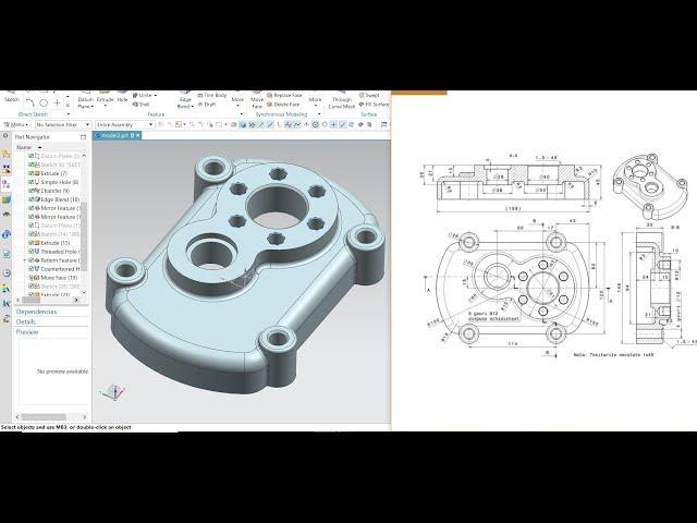 NX 12 Tutorial #4 | 3D Modeling Shell  Extrude