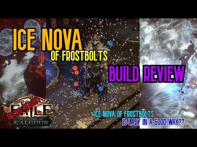 POE Ice Nova of Frostbolts Build Review #poe #settlersofkalguur #necropolis #icenova #buildguide