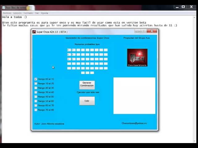 Como ganar a las loterias,programas para acertar la Super Once grupo Aza