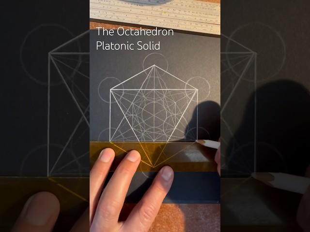 How to draw The Octahedron Platonic Solid created using the Metatron’s cube method,