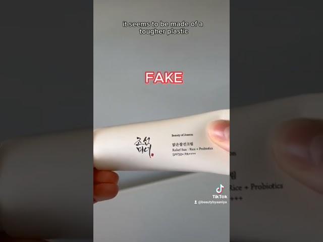 real vs fake skincare product part 3 beauty of joseon sunscreen