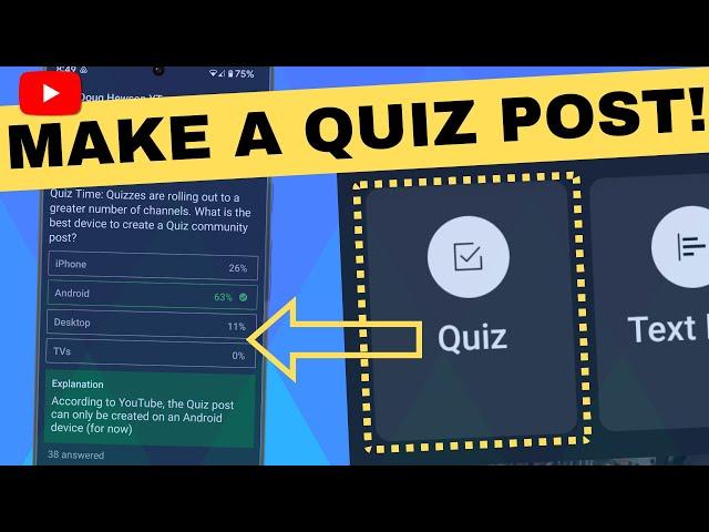 The Quick and Easy Way to Create Quiz Posts on YouTube!