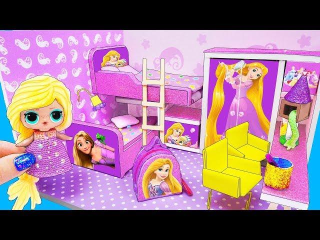 МИНИ дом Семейки Рапунцель Куклы ЛОЛ Сюрприз! Мультик LOL Surprise toy DIY Miniature Dollhouse