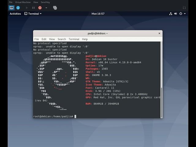 debian 10 buster gnome ram disk usage