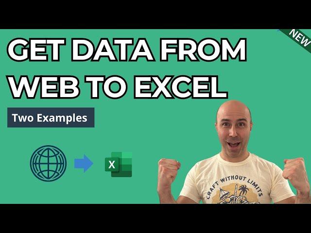 NEW Import Data from Web into Excel  (TWO Examples)