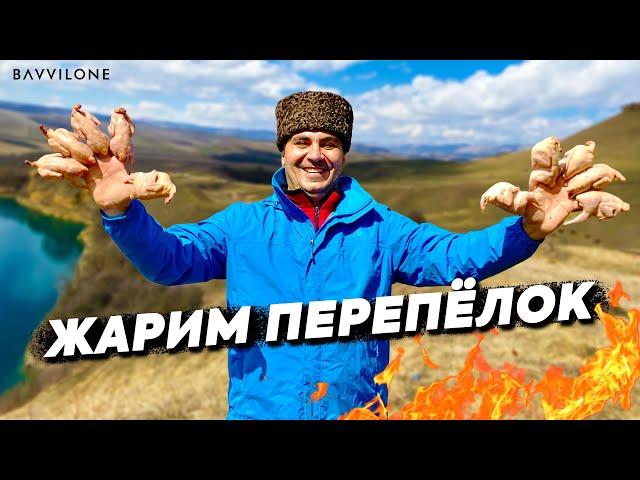 ШАШЛЫК из ПЕРЕПЕЛОК в НЕВЕРОЯТНО КРАСИВОМ месте на КАВКАЗЕ. (ENG SUB)