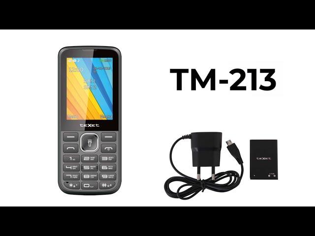 Обзор на мобильный телефон teXet TM-213 Black