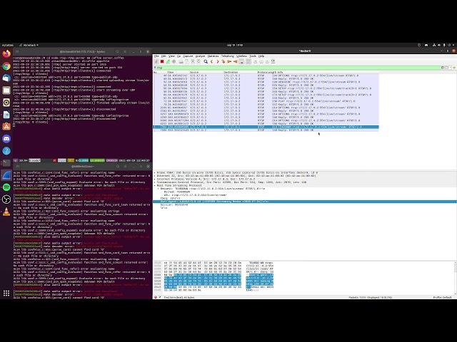 Trafico RTSP entre aplicación VLC y servidor node-rtsp-rtmp-server