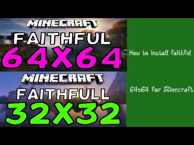 How to install Faithful for Minecraft (Tutorial)