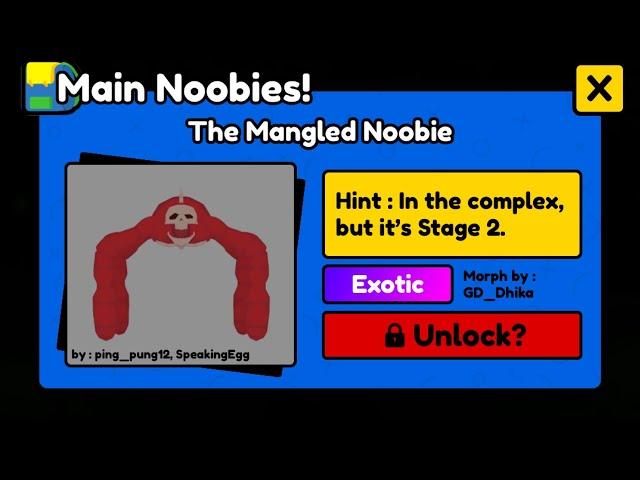 How to get MANGLED NOOBIE in FIND THE NOOBIE MORPHS (Roblox)