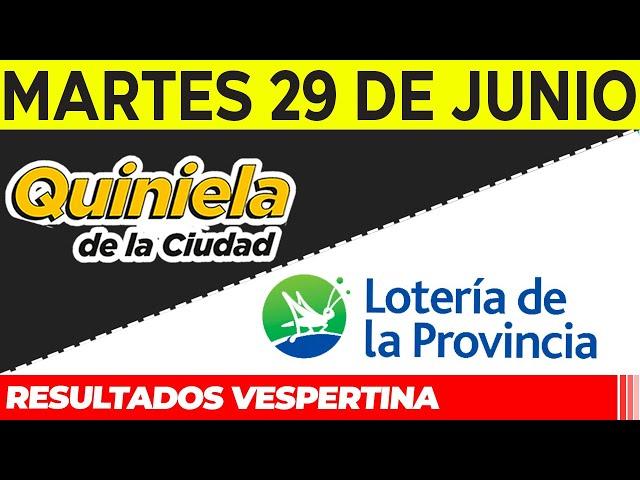 Resultados Quinielas Vespertinas de la Ciudad y Buenos Aires, Martes 29 de Junio