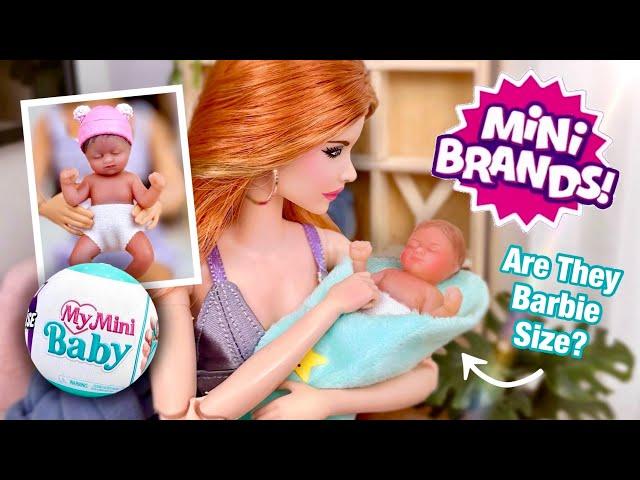 ZURU 5 Surprise My Mini BABY! Are They Barbie Size? Mini Brands Capsule Unboxing