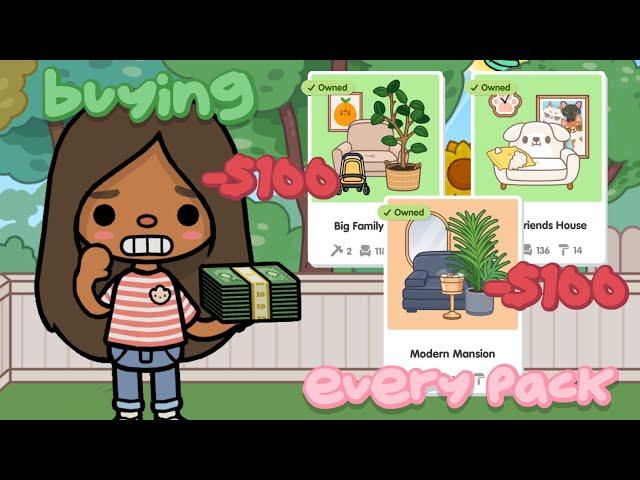 I bought EVERY PACK in Toca World! *$100+ DOLLARS*  | WITH VOICE | Toca Life World