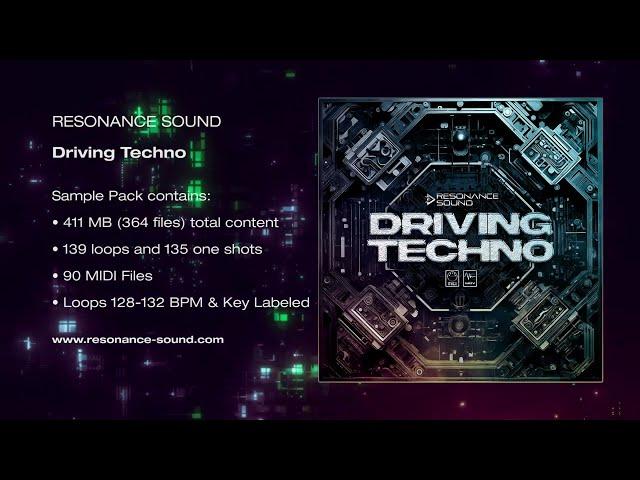 Driving Techno | Expertly crafted loops, one-shots & MIDIs for techno producers