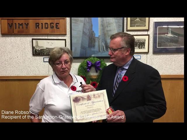 Diane Robson Saskatoon-Grasswood Canada 150 Award