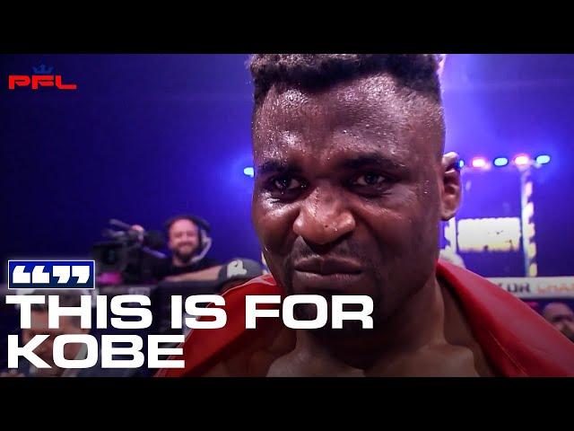  EMOTIONAL Francis Ngannou interview after defeating Renan Ferreira at #battleofthegiants