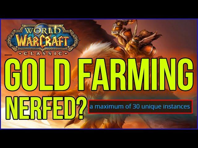 WoW Classic - Blizzard sets limits to Classic WoW | End of Gold-farming bots?