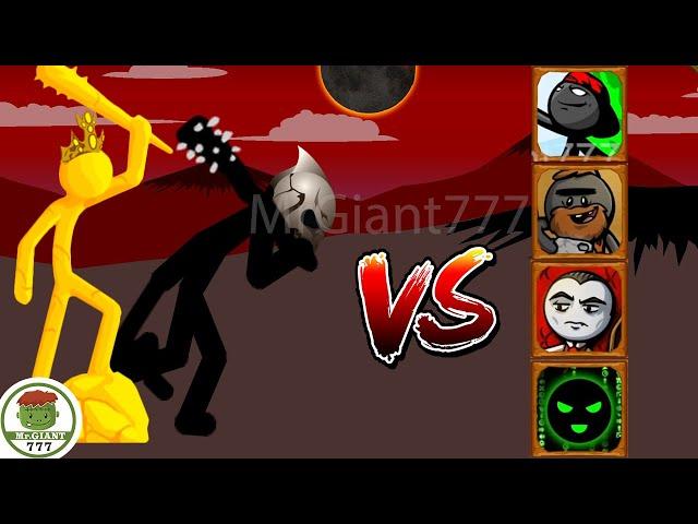 FINAL BOSS GIANT VS HACKER EXE, VAMPIRE, CAVEMAN, SKATER TOURNAMENT | Stick War Legacy | MrGiant777