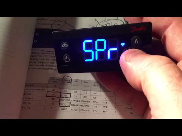 Danfoss ERC Digital Temperature control. Programming The control.