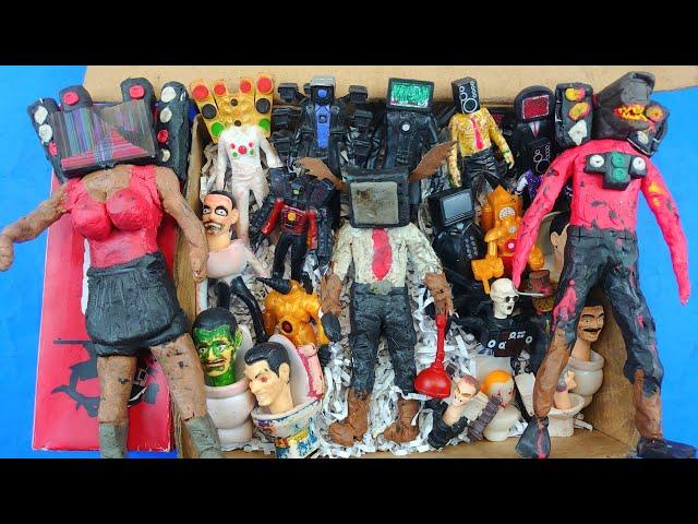 DIY Unboxing titan broken tv women vs camera man | skibidi toilet astro  zombie  figure  3.546 BX