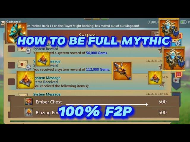 Finally Full Mythic POSSIBLE 100% F2P In 2023! NEW Creator Turf Event Lords Mobile!