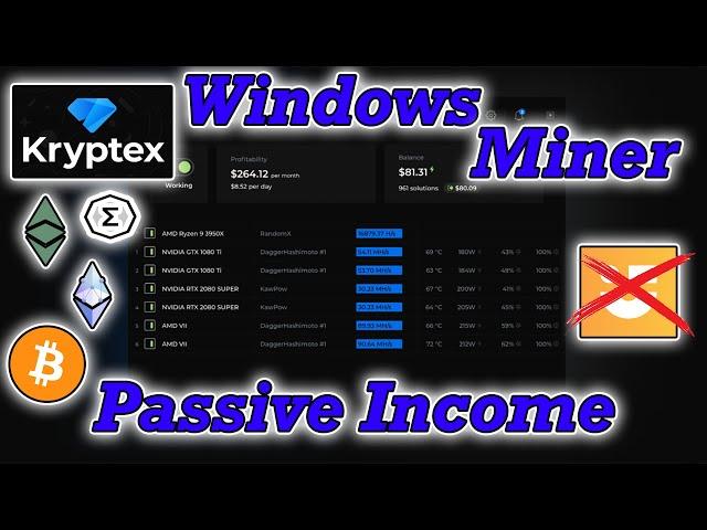 Kryptex Windows Miner - Nicehash Alternative