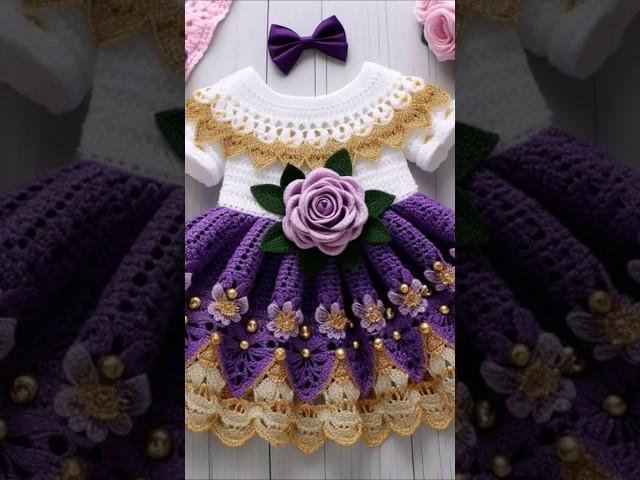 #winter Crochet dress design#Girls Crochet frock designs#Winterknitteddress #sweater#shortsvideo