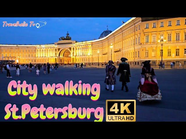 Night Walk in Saint Petersburg 4K - Russian Nightlife and City Life in 2024