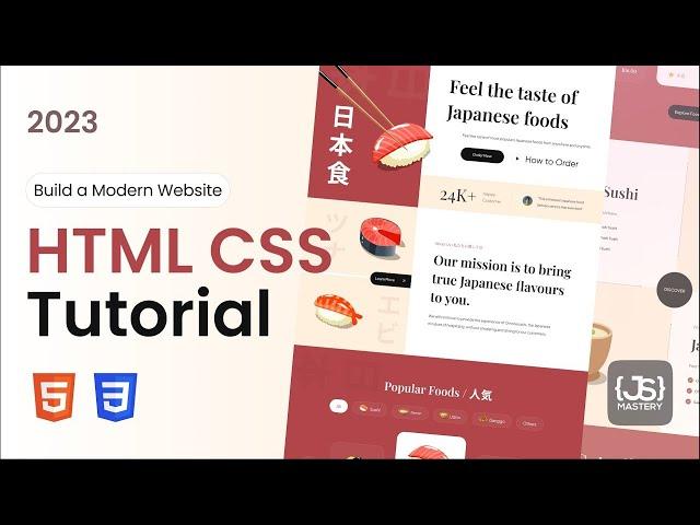 Creating a Sushi-Themed Website: 2023 HTML & CSS Guide for Beginners
