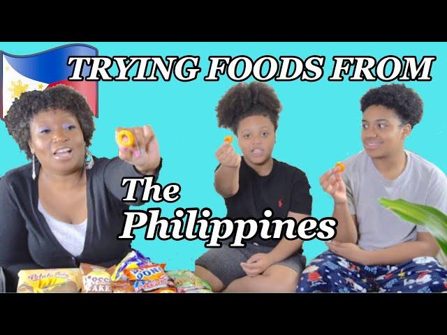 TRYING FILIPINO SNACKS FOR THE FIRST TIME! (MUKBANG) | Drew Nation