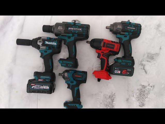 Сравнение китайских гайковертов с гайковертом Makita TW007GZ XGT 40V 1100 Нм