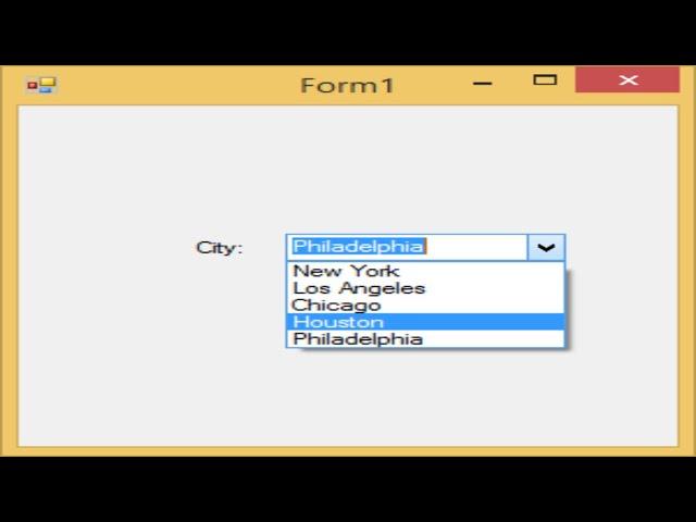 C# Tutorial - How to populate a ComboBox with data | FoxLearn