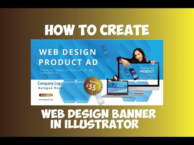 How to Create web Banner design in illustrator cc 2018