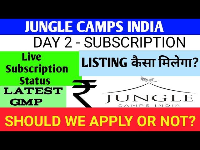 Jungle Camps Ipo Jungle Camps India Limited IpoJungle Camps Ipo ReviewJungle Camps Ipo Gmp Today