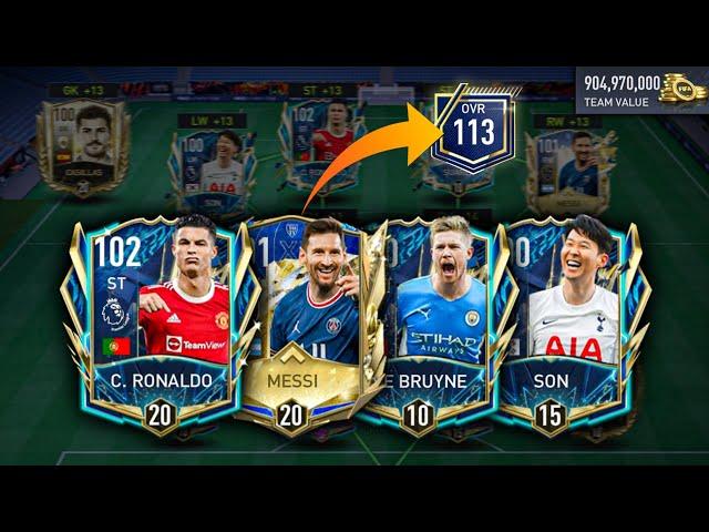 TOTS Special Team Upgrade! We have legendary Ronaldo, Messi, De Bruyne!! FIFA Mobile 22