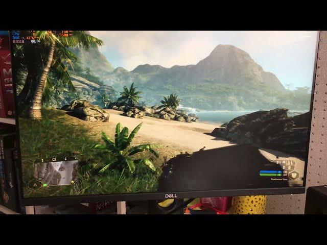 playing crysis warhead on HD4870X2 + 5.5ghz i3-7350k -50°