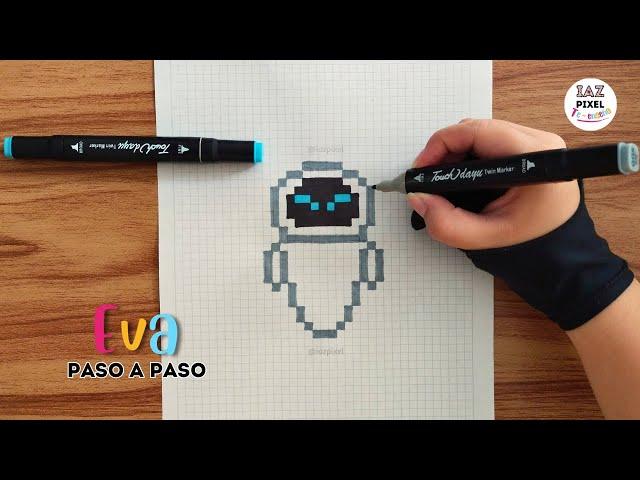 Como pintar a EVA en PIXEL ART – Tutorial paso a paso #pixelart #eva