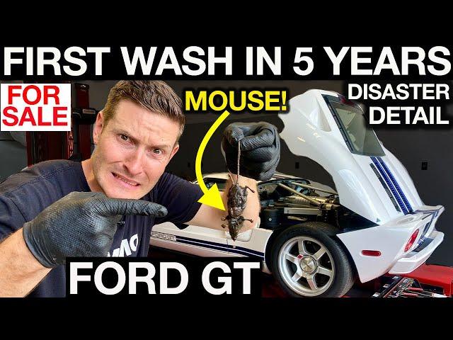 First Wash In 5 Years: Abandoned Ford GT Disaster Detail with Doug DeMuro!