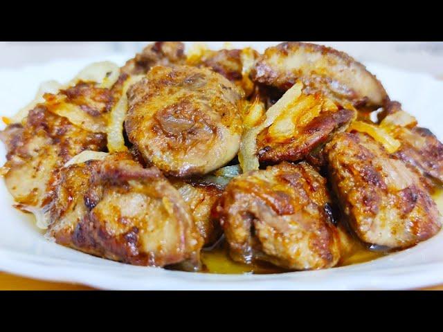 Самая вкусная и нежная куриная печень ! нежнее этой печени я не ела. Жареная куриная печень с луком