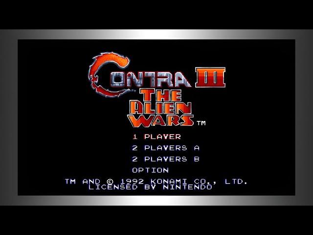 Full Gameplay (((SNES))) Contra III: The Alien Wars