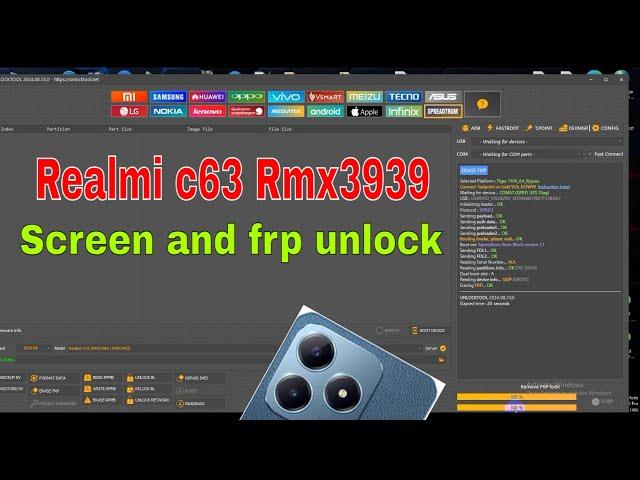 Realme c63 Rmx3939 frp unlock tool | Screen and frp unlock