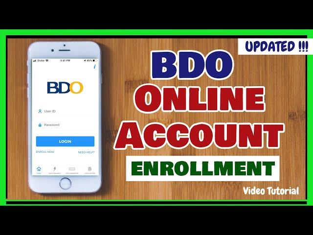 BDO Online Bank Account Enrollment: How to Register to BDO Online Banking Account